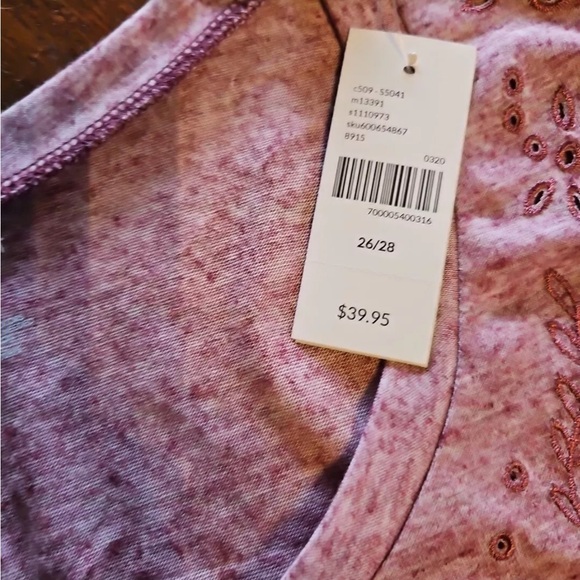 New with Tags Lane Bryant 26/26 Swing top Pretty cut out design Light Weight $40 - Picture 5 of 11